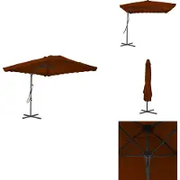 vidaXL Parasol avec mât en acier Terracotta-Rouge 250x250x230 cm - Parasols & Protection solaire