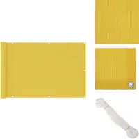 vidaXL Paravent de balcon Jaune 90x400 cm HDPE - Parasols et ombrelles