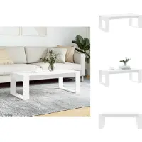 vidaXL Table basse blanche 102x50x35 cm Bois composite - Tables basses