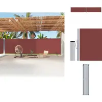 vidaXL Store latéral extensible Marron 220x1200 cm - Parasols & Protection solaire