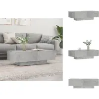 vidaXL Table basse gris béton 100x49,5x31 cm Bois composite - Tables basses