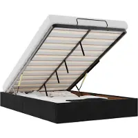 vidaXL Ottoman-lit sans matelas noir 120x190 cm velours