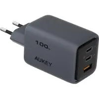 Aukey - Chargeur Mural Comet Mini 30w Gan Pd 3-Port Gris