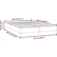 vidaXL Cadre de lit sans matelas bleu foncé 140x220 cm velours