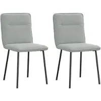 vidaXL Chaise de salle à manger 2 pcs. Gris clair velours