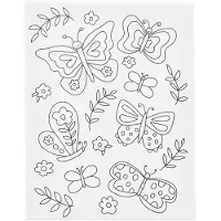 Creativ Company Toile de peintre avec impression de papillons - 24x30cm