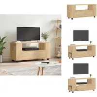 vidaXL Armoire TV Chêne Sonoma 102x34,5x43 cm Bois composite - Meuble TV