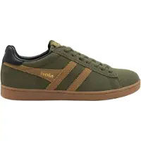 Gola Chaussures à lacets pour homme Equipe II Suede 48929-41, 48929-42, 48929-43, 48929-44, 48929-45, 48929-46 GOL-CMB387NF Kaki/Tabac/Noir 43