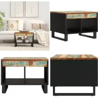 vidaXL Table basse 55x50x40 cm Vieux bois massif - Table basse - Tables basses - Table d'appoint - Table de salon