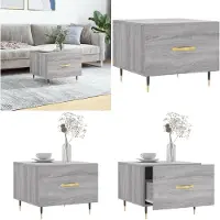 vidaXL Table basse Gris Sonoma 50x50x40 cm Bois composite - Table basse - Tables basses - Table d'appoint
