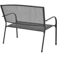 vidaXL Banc de jardin 108 cm Acier et grillage Anthracite - Banc de jardin - Banc de terrasse - Banc de terrasse