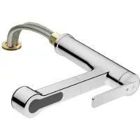 NABER KWC Kitchen Faucet Domo 6 Window Faucet with Extendable Hose with High Pressure Spray Chrome