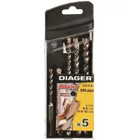 Diager Coffret 5 pcs D. 6, 8 x L. 110 mm et D. 6, 8, 10 x L. 160 mm Booster-plus - 104B -
