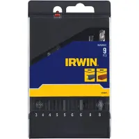 Irwin Set de Forets à Métal et à Pierre 9 Pièces