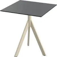 Veba Table trépied Infinity - Table de patio, structure couleur sable + plateau HPL 70x70 cm, 1 pièce