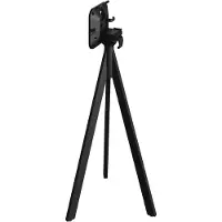 Essentials Table de bar Infinity Tripod - Structure noire + Plateau HPL effet marbre Midnight Ø70 cm (1 pièce)