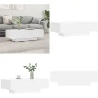 vidaXL Table basse blanche 100x49,5x31 cm Bois composite - Table basse - Tables basses - Table d'appoint - Table d'accentuation
