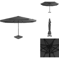 vidaXL Parasol avec pied Anthracite - Parasols & ombrelles
