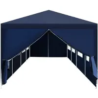 vidaXL Tente de jardin 3x12 m Bleu - Pavillons & Tentes de réception