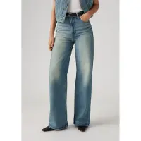 Levi's pour femme. A6081-0022 Jeans à jambe large Ribcage blue (24/32), Bleu, Casuel, Coton, Denim