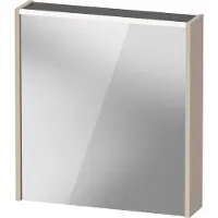 Duravit Armoire de toilette D-Code, prise type E (FR, BE), 1 porte avec charnières à gauche, champ lumineux LED en haut, 651x700mm, 5 W, DC7105L91911000