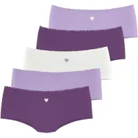 LASCANA Culotte mûre / violet clair / blanc