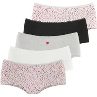 LASCANA Culotte gris chiné / rouge / noir / blanc