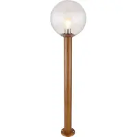 Globo Lampe d'extérieur en aluminium moulé sous pression aspect bois, 1x E27 LED