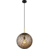 Globo Lighting Lampe à suspendre métal noir mat, 1x E27 LED