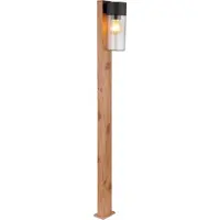 Globo Lighting Lampe d'extérieur en acier inoxydable aspect bois foncé, 1x E27