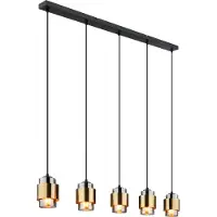 Globo Lampe suspendue design Milley noir avec de l'or