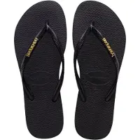 Havaianas Slim Femme - Tongues et Sandales, Noir - Taille 35/36 - Plastique