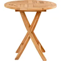 House Nordic Oviedo Table de jardin, Ø 70 cm, en teck.