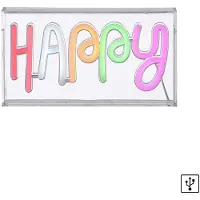 JUST LIGHT NEON-HAPPY LED Néon-LED-Image multicolore 6,5 W multicolore 85027-70