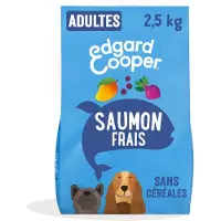 Edgard & Cooper Lot pour chien - Adult saumon sans céréales (2 x 2,5 kg)