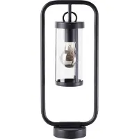 Brilliant Lampadaire d'extérieur 48cm Sidney en noir/transparent métal/verre