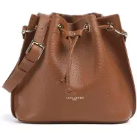 Lancaster Sac bourse A lacets coulissants M Alba Double Lancaster 470-81 Camel - In - Orange