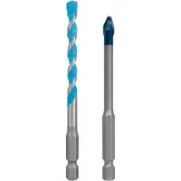 Bosch Foret Expert HEX-9 Hard Ceramic + foret HEX-9 Multi Construction, 6 mm (6 millimètres, 6 mm)