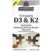 Natures Answer , Vitamine D3 & K2, 0,5 fl oz (15 ml)