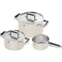 Zwilling 1028807 Pure Set Of 3 Pots Argenté