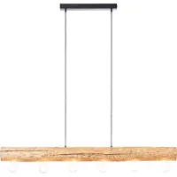 Brilliant Trabo Lampe à suspendre 6 flammes chêne huilé 99433/35