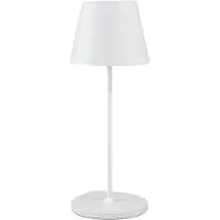 Aled Lampe de table LED Calida Nano, blanche, étanche IP54, 0,8W, 100lm, 2200K et 2700K, dimmable, rechargeable par socle de charge