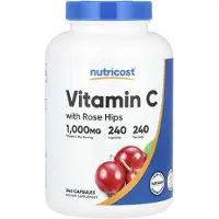 Nutricost , Vitamine C avec Églantier, 1 000 mg, 240 Gélules