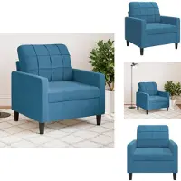 vidaXL Fauteuil bleu 60 cm velours