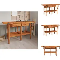 vidaXL Établi avec tiroirs étaux 162x62x83 cm acacia - Établis