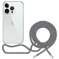EPICO Étui à cordes Nake (Apple iPhone 14 Pro Max), Coque pour téléphone portable, Noir, Blanc, Transparent