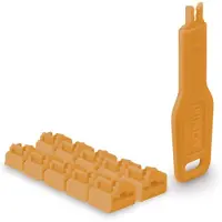 Lindy Rj45 & Key Blocker 10 Units Doré