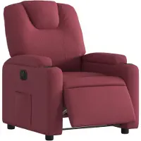 vidaXL Fauteuil relax électrique vin rouge tissu