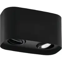 Eglo 99674 CAMINALES-Z LED GU10 double plafonnier 2x4,9W 240x125mm noir dimmable