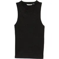Tom Tailor Coated Rib Sleeveless T-shirt Noir M Femme